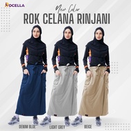 Rok Celana Rinjani Rocella New Color - Rok Celana Olahraga Wanita Muslimah Syari - Celana Senam Training Rok Sport Cargo Pramuka Bahan Drill Premium