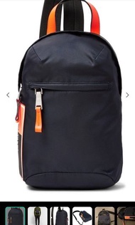 Prada Logo-Appliquéd Leather-Trimmed Nylon Backpack