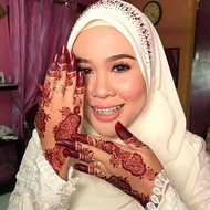 Jasa Lukis Henna Pengantin 2 Tangan/ Inai / Mehndi Maroon