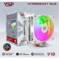 WHITE VSP CPU air cooler 4 copper tubes V10 LED ARGB 1 Fan 12cm White Full Vat