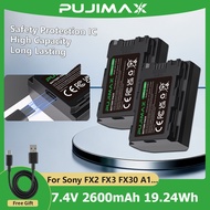 PUJIMAX NP-FZ100 Type‑C Direct Charging Battery 2600mAh Full Decoded Safe Leakage Proof For Sony FX2