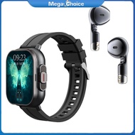 MegaChoice【Fast Delivery】D8 Smart Watch With Earbuds Fitness Tracker Sports Recorder Heart Rate Bloo