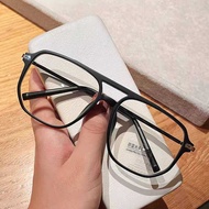 Matte Black Frame Glasses Frame Frame Male Big Face Double Beam Fatty Anti Blue Light Glasses Male N