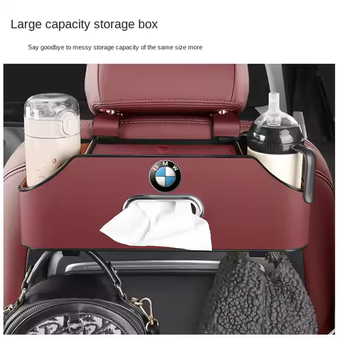 1PCS Car multi-functional leather storage box For BMW 320Li 325Li 330Li 325i E60 E64 E70 E83 E85 E87