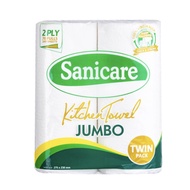 Sanicare Jumbo Size Kitchen Paper Towel Twin Pack 2PLY