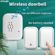 Wireless doorbell waterproof door bell No battery required Can set different ringtones Open distance 150 meters