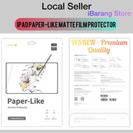 [SG] WSKEN Paper-Like iPad Screen Protector Matte Film for iPad 10.2/Air 4/Mini 5/4 / Pro 11 / 12.9 Premium Quality