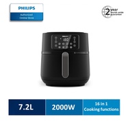 Philips 7.2L / 1.4kg Digital Airfryer XXL 5000 Series Connected - HD9285/91, 16-in-1, NutriApp