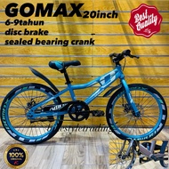 GOMAX BASIKAL BUDAK DISC BRAKE 20inch/Basikal budak 6-9tahun/Basikal kanak-kanak/Kids bicycle/Basika