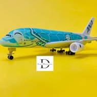 Airbus A380-800 Commercial Airplane Model 2 floors 4 engines ANA "All Nippin Airways"