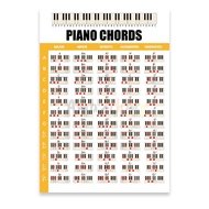 Amazthing A4  Saiz Piano Chord Carta | Laminated Piano Chord Chart Beginner | Pop Song 钢琴和弦图