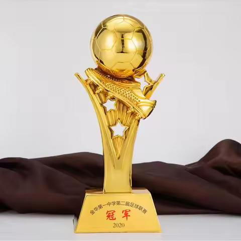 Sports Football Match Crown Asia Trophy Football Striker Striker Player Award Golden Boot Trophy Fan