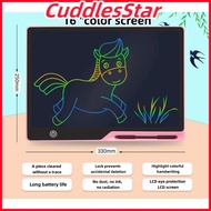 【24H】Rechargeable and Battery Operated 16" inches Colorful LCD Drawing Writing Tablet Toy for Kids E