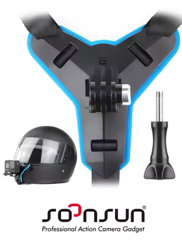 Motorcycle Helmet Front Chin Bracket Holder Fixed Strap Mount for GoPro Sjcam Insta360 Akaso DJI Act