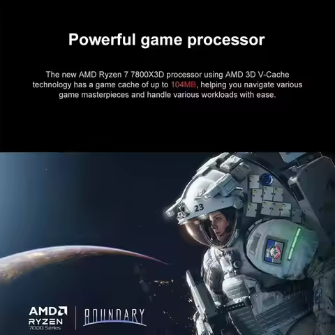AMD R7 7800X3D Ryzen 7 7800X3D 5.0 GHz 8 Cores 16 Threads CPU 5NM L3=96M 100-100000910 Socket AM5 Ne