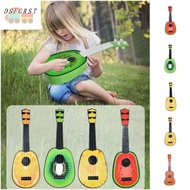 DSFGRST 4 Strings Simulation Ukulele Toy Adjustable String Knob Cartoon Fruit Musical Instrument Toy Stringed Instrument Classical Small Guitar Toy Children Toys