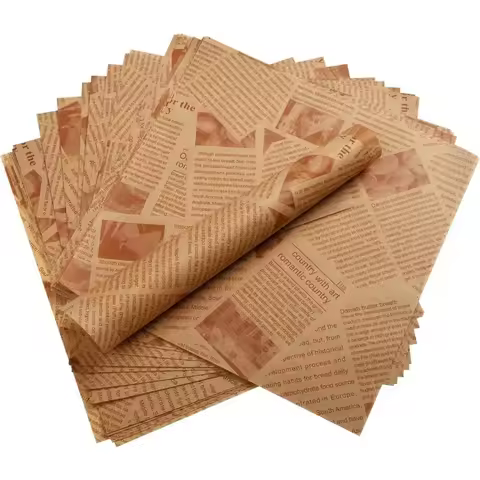 100/1000 Pcs Oil-Proof Paper for Wrapping Burger Bread Fried Food Sandwich Packaging Fryer Air Bakin