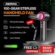 REMAX F32 High-speed Handheld Fan 100-level Stepless Speed Mini Handheld Fan Outdoor Fan Strong Wind