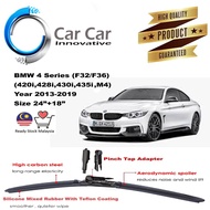 BMW 4 Series Wiper (F32/F36), Wiper Blades, Car Windshield, Year 2013-2019 ( 1 pair -Size 24/18 )