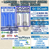 GCASH LAMINATED, SINTRA BOARD OR WATERPROOF STICKER SIGNAGE