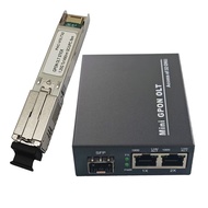 New Mini GPON OLT STICK Single Port 1 GPON Port 2x 1.25G Supports 32 ONU Uplink Portable Fiber for F