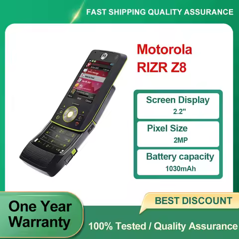 Refurbished Unlocked Motorola RIZR Z8 Original 2MP 2.2 inches Phone 2G 1030mAh Good Condition