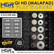[5 PCS] FLAT WASHER GI HEAVY DUTY | MALAPAD | GI | PUTI