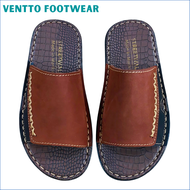 Ventto Footwear Marikina Slippers for Men Marikina Made Leather Sandals for Adult Men Balat na Tsine