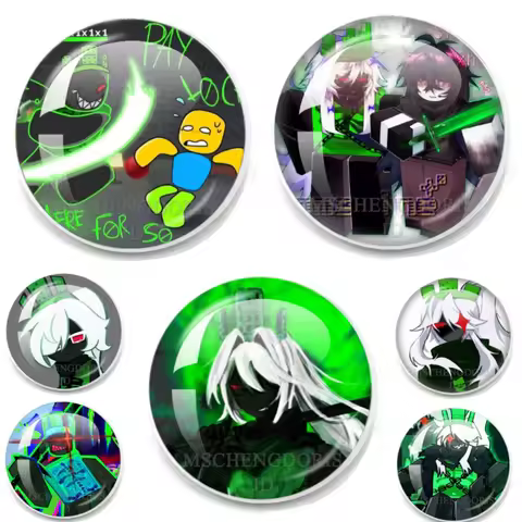 Game Forsaken Pin 1x1x1x1 Creative Anime Game Character Glass Brooches Shirt Lapel Bag Badge Pins Fa