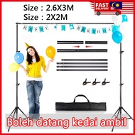 2.6X3M Backdrop Stand 2MX2M Photo Video Studio Adjustable Backdrop Stand for Parties, Wedding, Photo