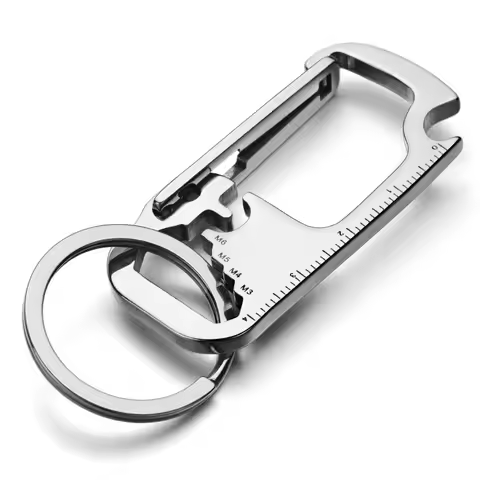 Personalized Name Number Keychains Stainless Steel Multifunctional Lettering Keyrings Wrench Tool Bo