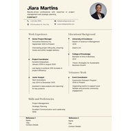 Modern Clean Resume Template | Editable in Canva | Professional CV for Job Application
