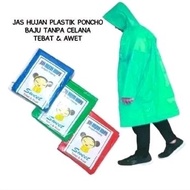 LDPE HDPE Plastic Raincoat 0.4 Thick Raincoat Plastic Raincoat Poncho Long Sleeve Reusable