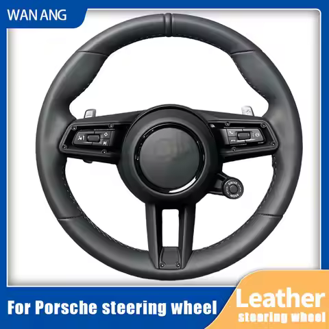 For Porsche Leather steering wheel 911 996 Cayenne 958 718 Boxster 918 Cayman Macans Panamera Taycan