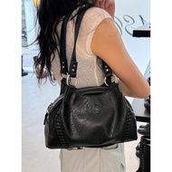 Korea ason Stray Bag Leather Bread Motorcycle Bag Female Large-Capacity Tote Bag One-Shoulder Armp
