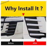 CJ7F ตาข่ายด้านหน้าgrille Trimฝาครอบรถแทรกracing Grilleตกแต่งfitสำหรับtoyota Land Cruiser 300 Lc300 