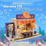 DIORAMA 1:12 STAR TAKOYAKI SHOP FOOD SHOP MINIATURE DOLLHOUSE DIY