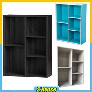 Wooden Rack 5 Compartment Wood Shelf Book Study Room Office Bedroom Rak Kayu 5 Ruang Almari Buku Bilik Belajar