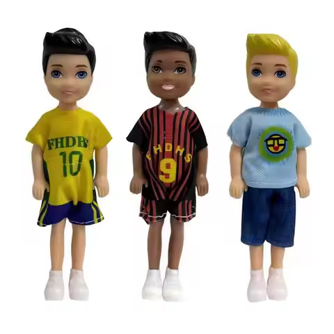 Hot Sale 3 Pieces / Lot 5.5 Inch Dolls Little Girls Boys Figures Kids Toys Black African Dolls Best 