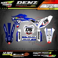 Decal STICKER KLX GORDON FREE FULL CUSTOM NO NAME SPONSOR FULL BODY MOTOR MD 204