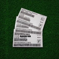 Sticker barcode y15zr