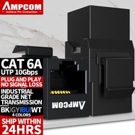 AMPCOM Khớp Nối Keystone Jack CAT6 /CAT6A RJ45 Khớp Nối Nội Tuyến Giắc Cắm Keystone Bộ Ghép Nối Keys