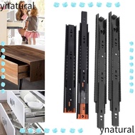 YNATURAL Drawer Rail, Three-Section Cabinet Slides Cabinet Wardrobe Slides Drawer Slides, Load Beari
