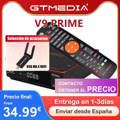 [D5] GTMEDIA V9 Prime Satellite Receiver USB MARS DVB-S/S2/S2X 1080P VCM/ACM/Multi-stream/T2-MI Supp