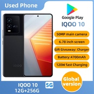 SmartPhone iQOO 10 5g 6.78 inch 50PM CAMERA Qualcomm Snapdragon 8+ Gen1 256GB ROM 12GB RAM used Phon