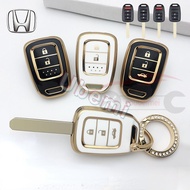 Honda TPU Car Key Cover Case For Honda Accord 2016 2017 Civic 2016 2017 2018 2019 Mobilio BRV HRV Key Protective Shell Keychain Accessories