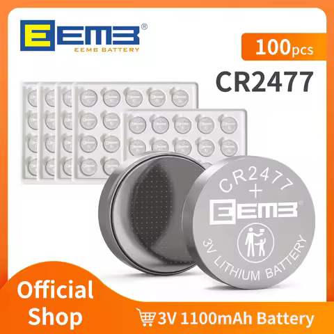 EEMB 5/10/20/50/100PCS CR2477 3V Button Battery 1100mAh Lithium Battery Non-Rechargeable Coin Cell B