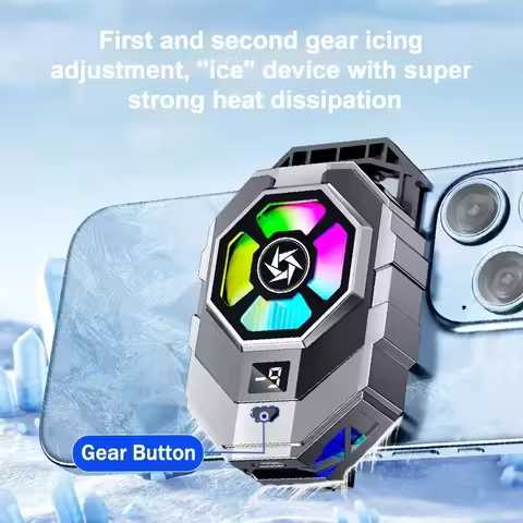 SL21 High-power Mobile Phone Semiconductor Freeze Back-clip 2 Gear Adjustable Cooling Radiator Summe