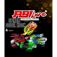 DOUBLE HOOK SPINNER 12GRAM ABI LURE CASTING BAIT FOR CORK AND TOMAN