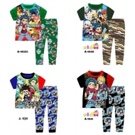 Ailubee BEYBLADE pyjamas / sleepwear cotton boy kids short sleeves A939 | Baju Tidur budak lelaki le